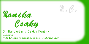 monika csaky business card
