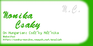monika csaky business card